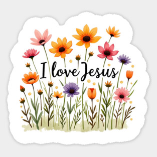 Mom loves Jesus - I love Jesus Magnet