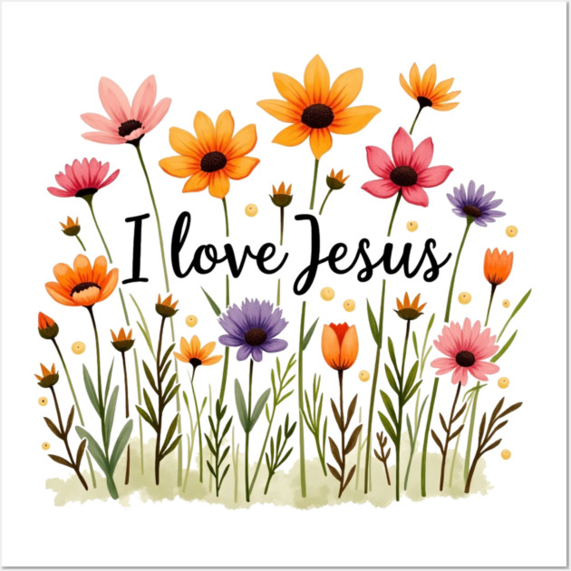 Mom loves Jesus - I love Jesus Wall Art by Rox