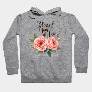 Blessed Mom of Two – Christian Motherhood Gift for Moms with Two Kids Hoodie