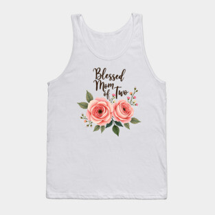 Blessed Mom of Two – Christian Motherhood Gift for Moms with Two Kids Tank Top