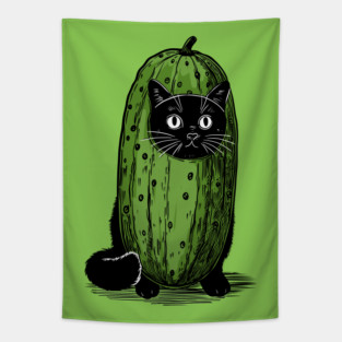 Kitty In A Pickle Costume Color Tapestry
