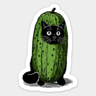 Kitty In A Pickle Costume Color Sticker