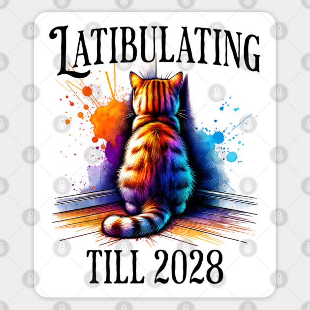 LATIBULATING, Cat sitting in a corner hiding from reality Sticker by Luxinda