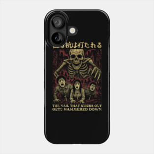 The Nail That Sticks Out – Gashadokuro Horror Art Phone Case