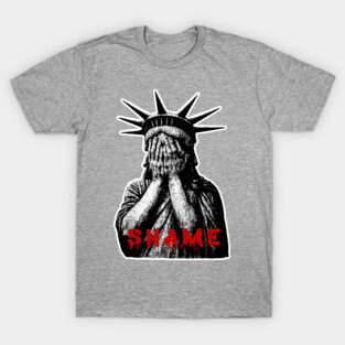 Statue Of Liberty SHAME RESIST PROTEST ANTI TRUMP TARIFFS T-Shirt