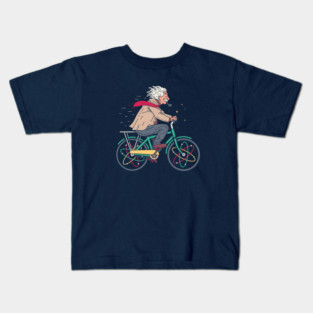 Atomic Bike | Einstein on Bicycle Kids T-Shirt