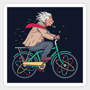 Atomic Bike | Einstein on Bicycle Magnet