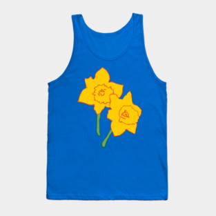 Bold Yellow Daffodils Floral Design – Bright Spring Art Tank Top