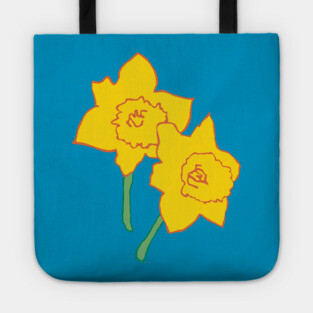 Bold Yellow Daffodils Floral Design – Bright Spring Art Tote