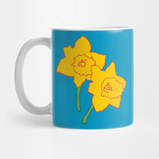 Bold Yellow Daffodils Floral Design – Bright Spring Art Mug