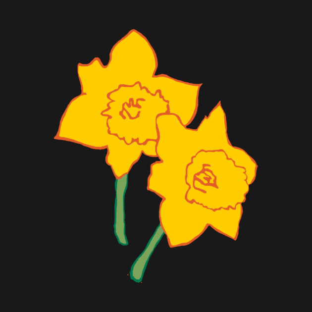 Bold Yellow Daffodils Floral Design – Bright Spring Art by DonWillisJrArt