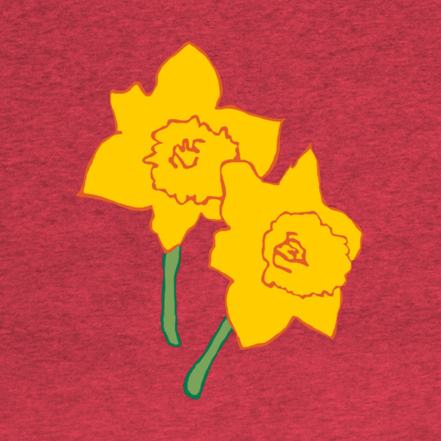 Bold Yellow Daffodils Floral Design – Bright Spring Art by DonWillisJrArt