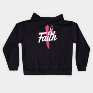 Breast Cancer Faith Breast Cancer Awareness Breast Cancer Kids Hoodie