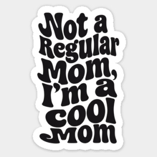 Bold Retro Style Typography for Mothers Day Sticker