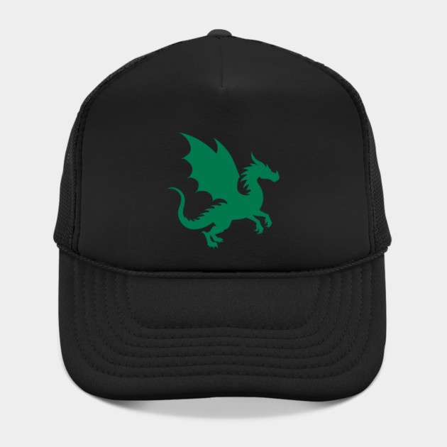 Minimalist Fantasy Green Dragon Silhouette by DonWillisJrArt