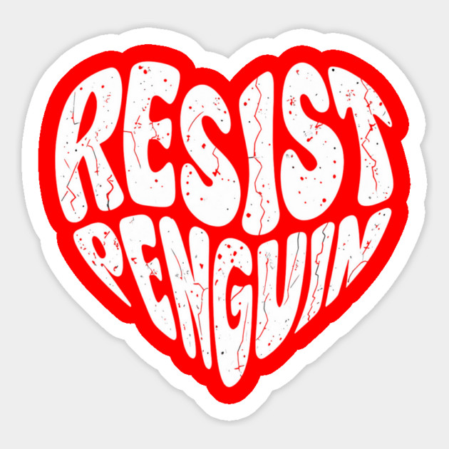 Resist-Penguin Magnet by Creatifly Graphic Tees