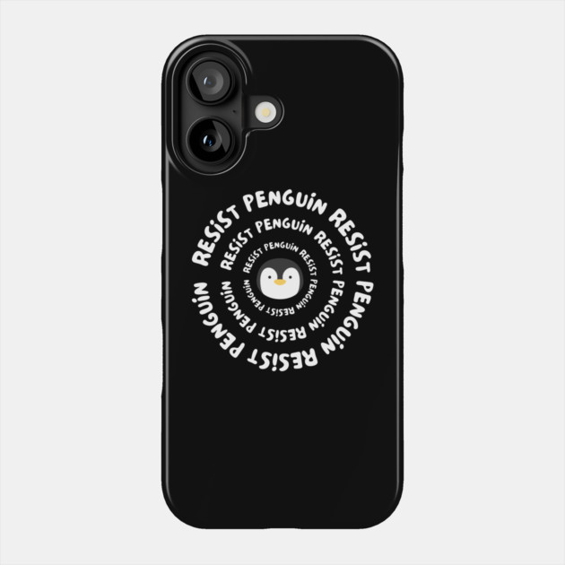 Resist-Penguin Phone Case by Creatifly Graphic Tees