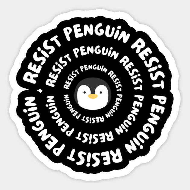 Resist-Penguin Magnet by Creatifly Graphic Tees