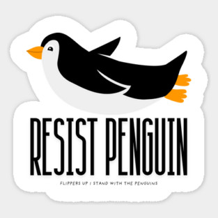 Resist-Penguin Sticker