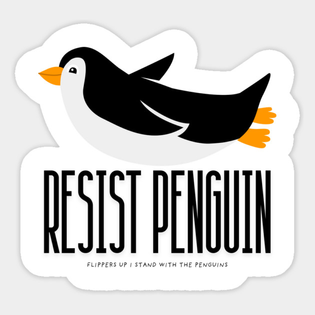 Resist-Penguin Magnet by Creatifly Graphic Tees