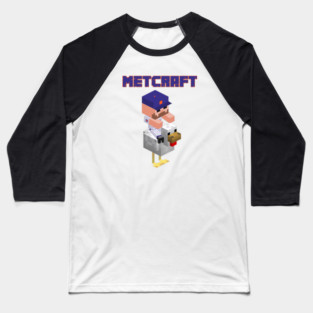 Minecraft Mets Pete Baseball T-Shirt