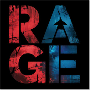 RAGE RAGE RAGE - RED BLUE Posters and Art