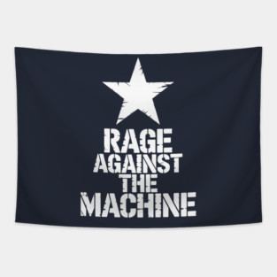 STAR RAGE AGAINST - WHITE STAR Tapestry