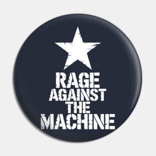 STAR RAGE AGAINST - WHITE STAR Pin