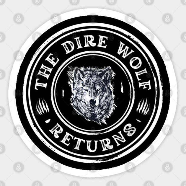 Dire-Wolf Sticker by Creatifly Graphic Tees
