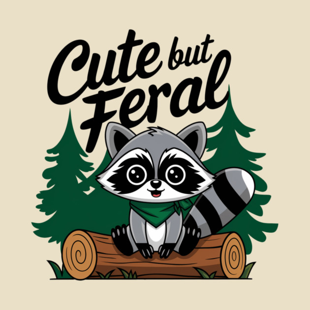 Raccoon Cute But Feral Trash Panda T-Shirt