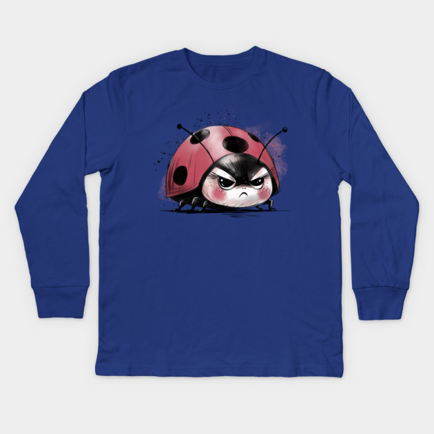 Grumpy Ladybug Kids Long Sleeve T-Shirt by H. R. Sinclair