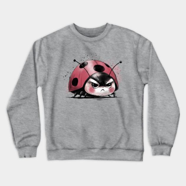 Grumpy Ladybug Crewneck Sweatshirt by H. R. Sinclair