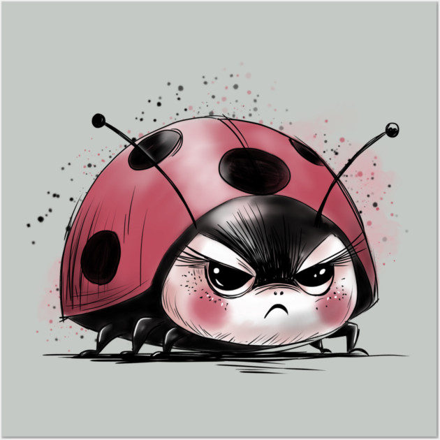 Grumpy Ladybug Wall Art by H. R. Sinclair