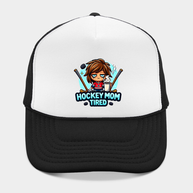 Hockey Mom Tired Emoji Shirt – Funny Exhausted Sports Mom Design by Ben's Store 1