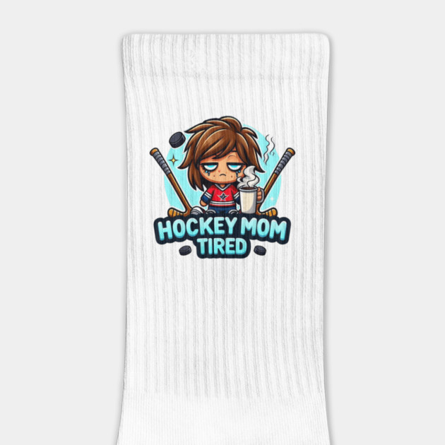 Hockey Mom Tired Emoji Shirt – Funny Exhausted Sports Mom Design by Ben's Store 1