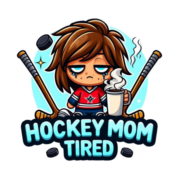 Hockey Mom Tired Emoji Shirt – Funny Exhausted Sports Mom Design by Ben's Store 1