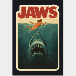 Classic Jaws Movie Poster Posters and Art
