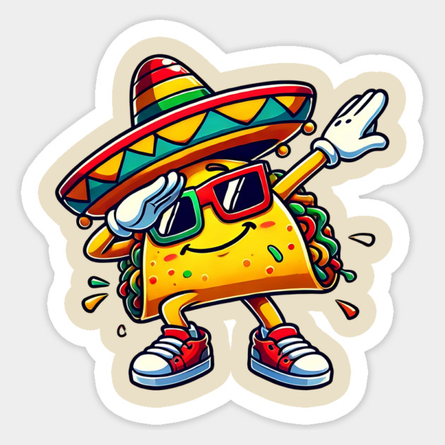 Dabbing Taco Cinco de Mayo – Funny Kids Sticker by ArtistTee ⭐⭐⭐⭐⭐