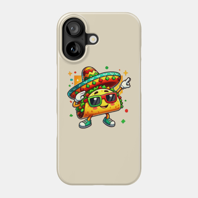 Kids-Dabbing-Taco-Cinco-de-Mayo-Funny-Mexican-Food-Dab-Boys-Kids Phone Case by ArtistTee ⭐⭐⭐⭐⭐