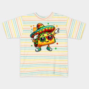 Kids-Dabbing-Taco-Cinco-de-Mayo-Funny-Mexican-Food-Dab-Boys-Kids Kids T-Shirt