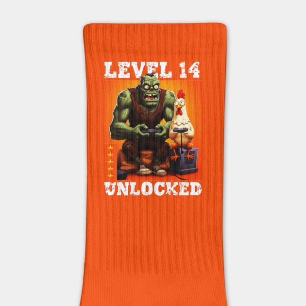 Level 14 Unlocked, Birthday - Zombie And Chicken #2 by Megadorim