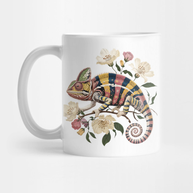 Botanical Chameleon Nature Illustration 2 by BirdsnStuff