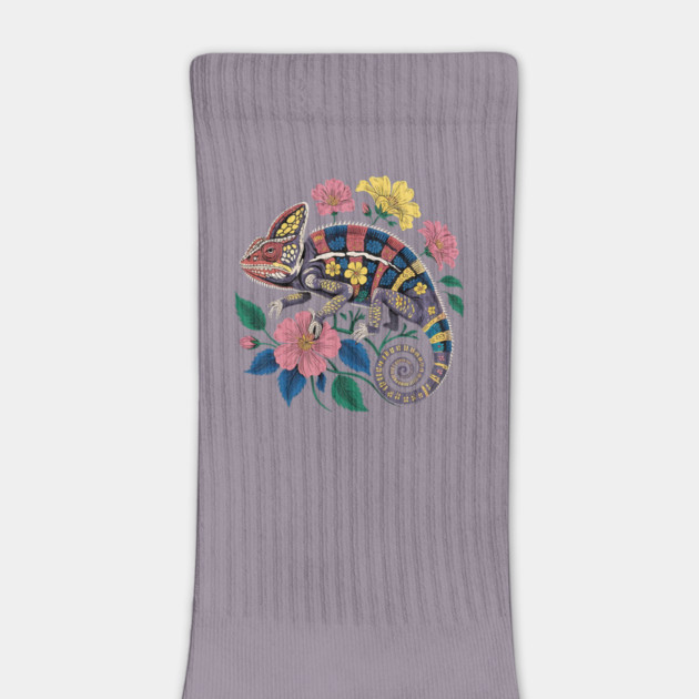 Botanical Chameleon Nature Illustration 3 by BirdsnStuff