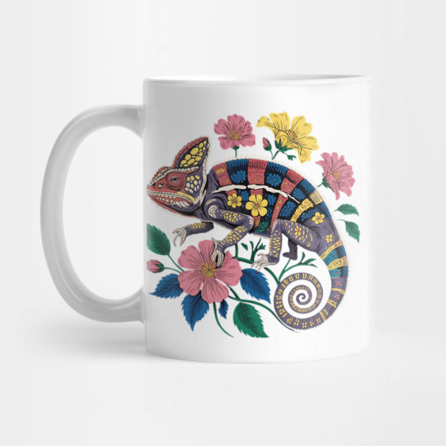 Botanical Chameleon Nature Illustration 3 by BirdsnStuff