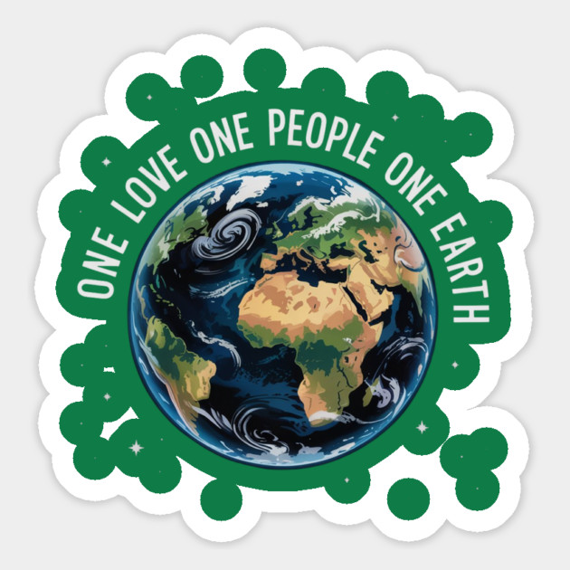 One Love One People One Earth Magnet by Creatifly Graphic Tees