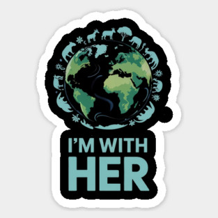 I'm With Here Happy Earth Day Magnet