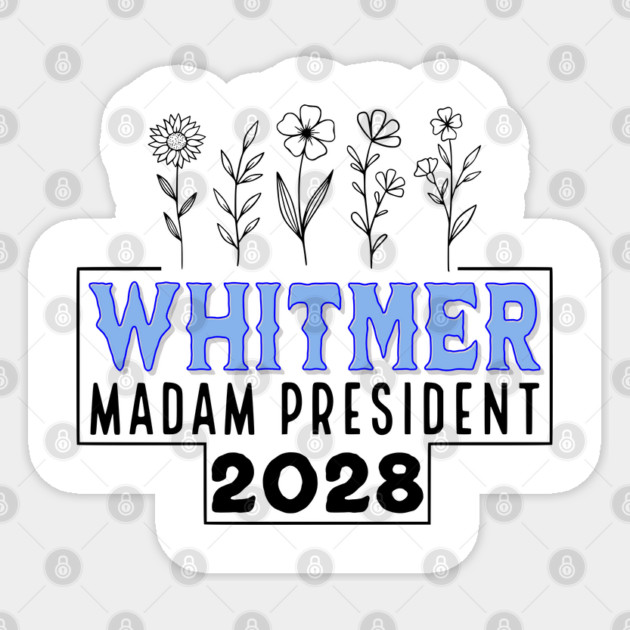 WHITMER Madam President 2028 floral design Sticker by Luxinda