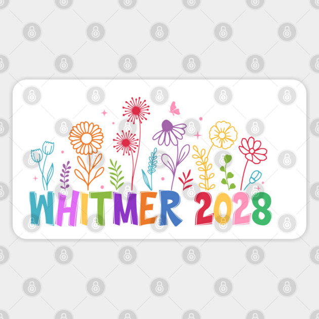 WHITMER 2028 Gretchen Whitmer for President 2028 floral design Sticker by Luxinda