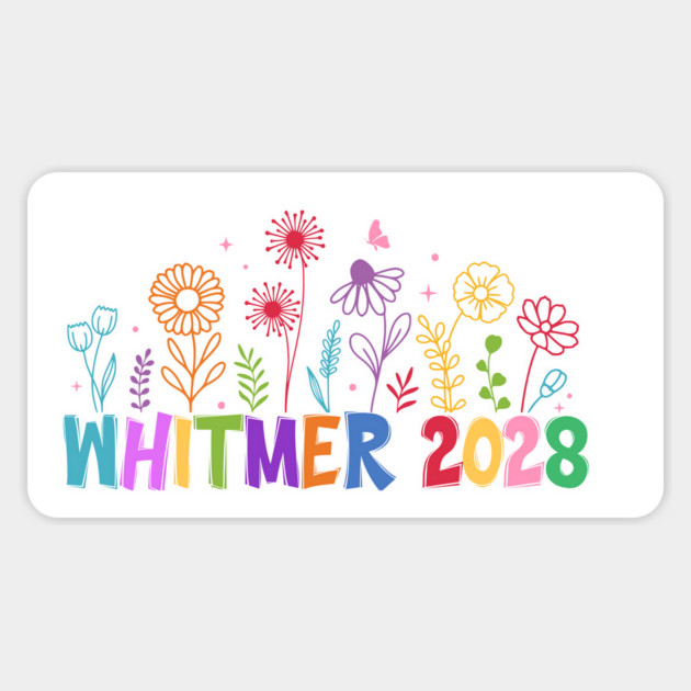 WHITMER 2028 Gretchen Whitmer for President 2028 floral design Magnet by Luxinda
