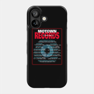 Motown Records Discography Series 2 - Greatest Hits Phone Case
